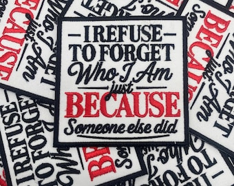 Prideful Patchez, Who I Am, Iron/Sew On Patch, Embroidered Patch, Great for Jackets, Denim, Hoodies & Bags, Black History, Crafts