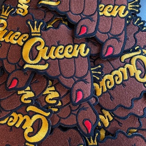 Prideful Patchez, Arrival “QUEEN” Iron on Patch, Queen Patch, Sew On Patch, Embroidered Patch, Crafting, Crafts, DIY