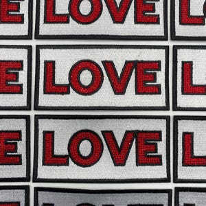 Prideful Patchez, Love Rhinestone, Iron On Patch, Sew On Patch, Embroidered Patch, Great for Jackets, Denim, Hoodies & Bags, Cute Patches