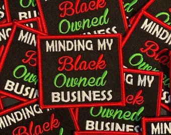 Prideful Patchez, Black Owned Business Patch, iron on patch, sew on patch, African American, custom patch, embroidery, cool patch, patches