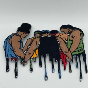 Parche para planchar o coser de Prideful Patchez, Brothers, aplique, diseño de bordado, parche para chaqueta, bricolaje, manualidades, parche genial, parches