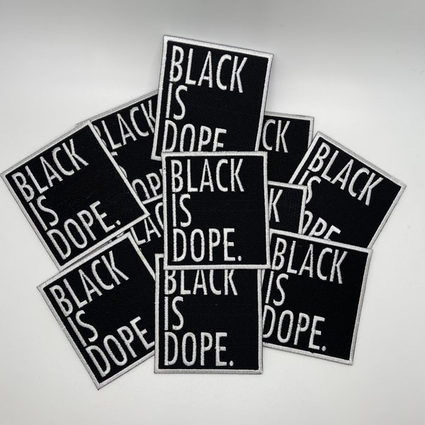 Prideful Patchez, Powerful ‘Being Black is Dope’ Iron on Patch, Jacket Patch, Sew On Patch, Embroidered Patch, Crafting, Crafts