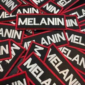Prideful Patchez, MELANIN Accent, Iron On Patch, Sew On Patch, Embroidered Patch, Great for Jackets, Denim, Hoodies & Bags, Cute Patches