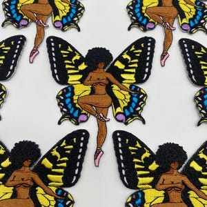 Prideful Patchez, Black Butterfly, Iron On Patch, Sew On Patch, Embroidered Patch, Great for Jackets, Denim, Hoodies & Bags, Cute Patches