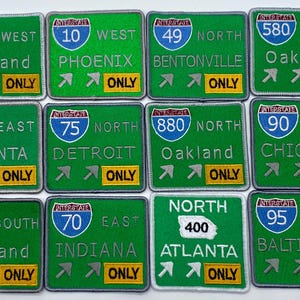 Prideful Patchez, City Freeways Iron On Patch Sew On Patch, Embroidered Patch, Unique Patches, Great For Jackets, Denim, Hoodies, Bags, Hats