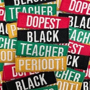 Patchez orgulhoso, Professora negra mais incrível, Patch para passar a ferro, Patch para professora, Patch para costura, Patch bordado, Artesanato, Faça você mesmo, Aplique