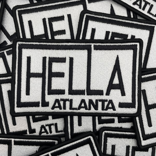 Prideful Patchez, Hella Atlanta, Iron on Patch, Sew On Patch, Embroidered Patch, Crafting, DIY, Appliqué, Jacket Patch