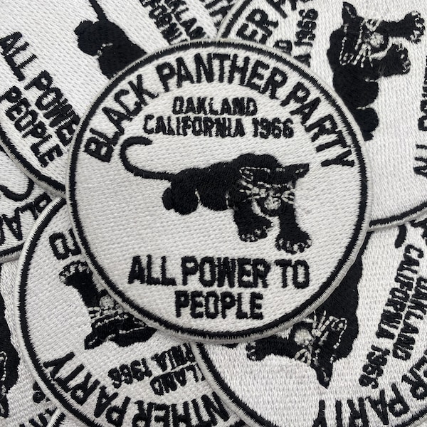 Prideful Patchez、ブラックパンサー党、アイロン/縫い付けパッチ、刺繍パッチ、ジャケット、デニム、パーカー、バッグに最適、黒人歴史、工芸品