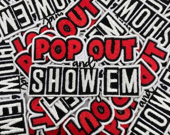 Prideful Patchez, Pop Out & Show 'Em, Iron/Sew On Patch, Embroidered Patch, Great for Jackets, Denim, Hoodies, Bags, and More, Cute Patches