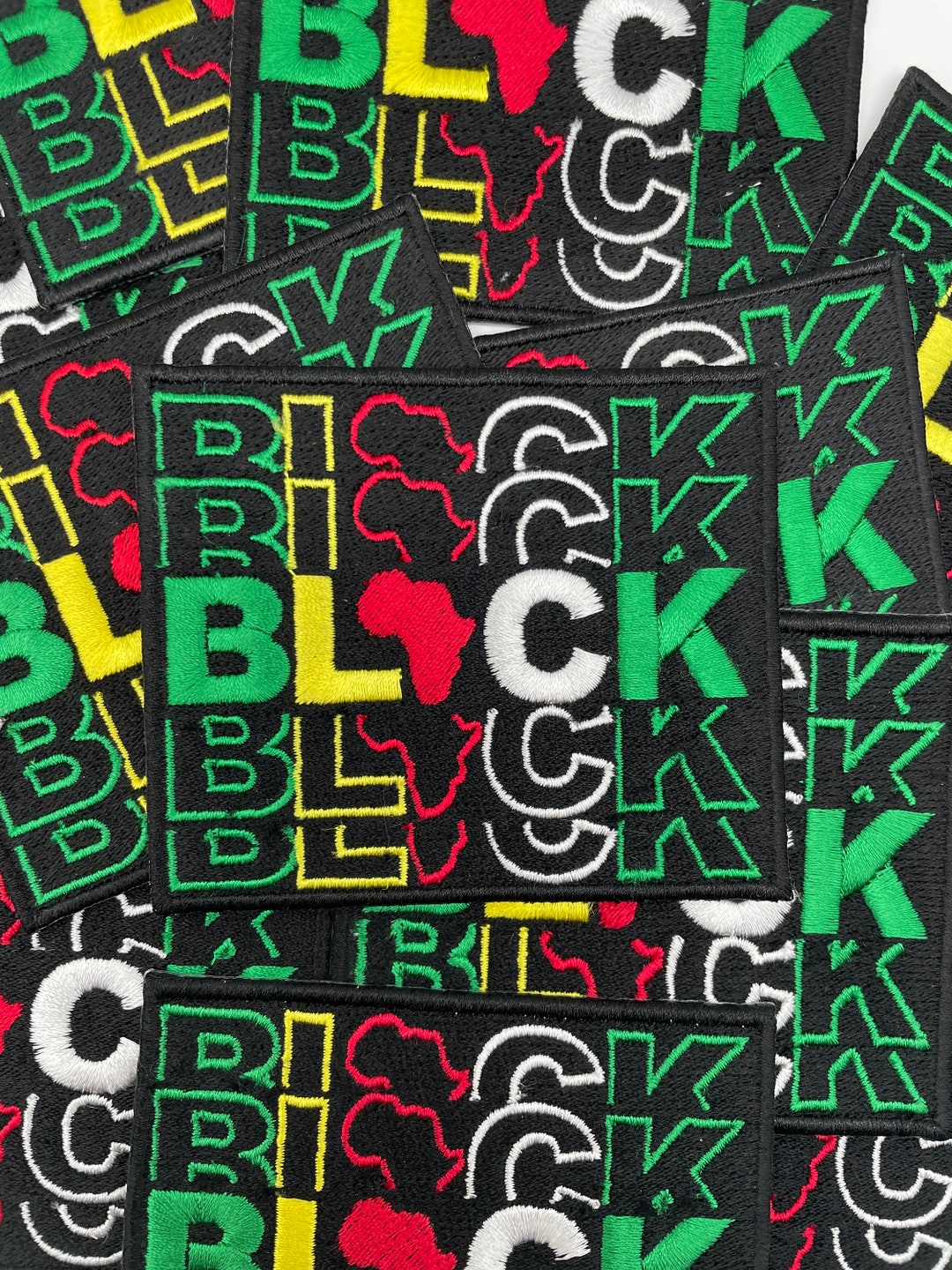 Black Black Black Iron on Patch Sew on Patch Etsy