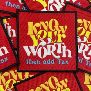 Prideful Patchez, Know Your Worth Patch, Iron on Patch, Power Patch, Sew On Patch, Embroidered Patch, Crafting, DIY, Appliqué