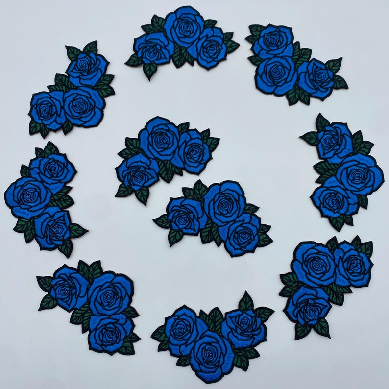 Rses Patch Prideful Patchez, Mini Triple Roses, Iron/sew on Patch, Embroidered ...