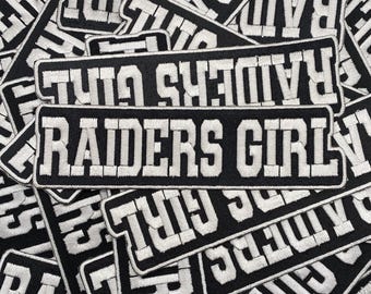 Prideful Patchez, Raiders Girl, Iron On Patch, Sew On Patch, Embroidered Patch, Great for Jackets, Denim, Hoodies & Bags
