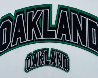 Prideful Patchez, Oakland Bold Text, Iron/Sew On Patch, Embroidered Patch, Great on Jackets, Denim, Hoodies, Bags & More, Fun Patches