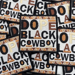 Parches Orgullosos, Vaquero Negro Imponente, Parche Termoadhesivo, Parche Cosible, Parche Bordado, Ideal para Chaquetas, Vaqueros, Sudaderas y Bolsos, Parches Bonitos