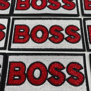 Prideful Patchez, Boss Strass, Stryk-på-lapp, Sy-på-lapp, Broderad lapp, Perfekt för jackor, jeans, huvtröjor och väskor, Söta lappar