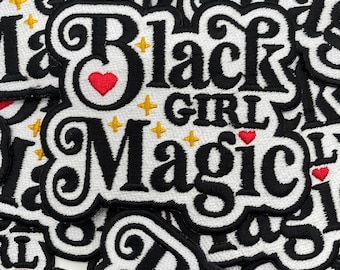 Prideful Patchez, Black Girl Magic, Iron On Patch, Sew On Patch, Embroidered Patch, Great for Jackets, Denim, Hoodies & Bags, Cute Patches