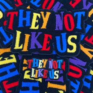 Prideful Patchez, NEW Not Like Us, Iron On Patch, Sew On Patch, Embroidered Patch, Great for Jackets, Denim, Hoodies & Bags, Cute Patches