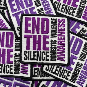 Prideful Patchez, End The Silence, Iron On Patch, Sew On Patch, Embroidered Patch, Great for Jackets, Denim, Hoodies & Bags, Cute Patches