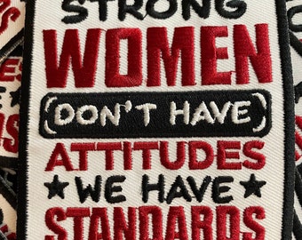 Prideful Patchez, Strong Women Inspiring, Iron on Patch, Jacket Patch, Sew On Patch, Embroidered Patch, Crafting, Crafts