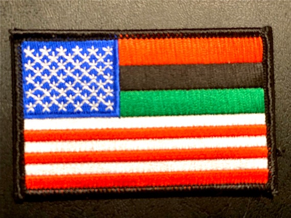 African American Flag Iron on Patch, Cute Patch, Iron on Patch, Embroidered  Patch, Crafting, Crafts 