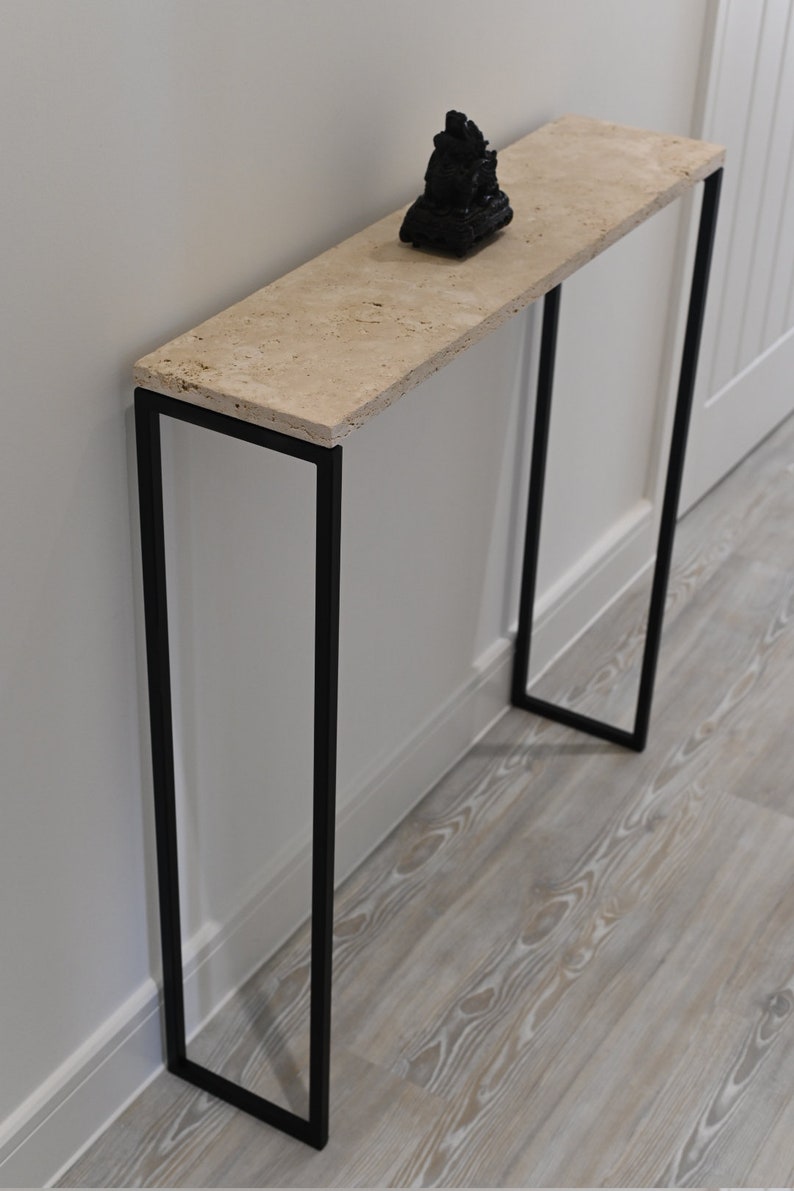 Travertine Console Table Etsy