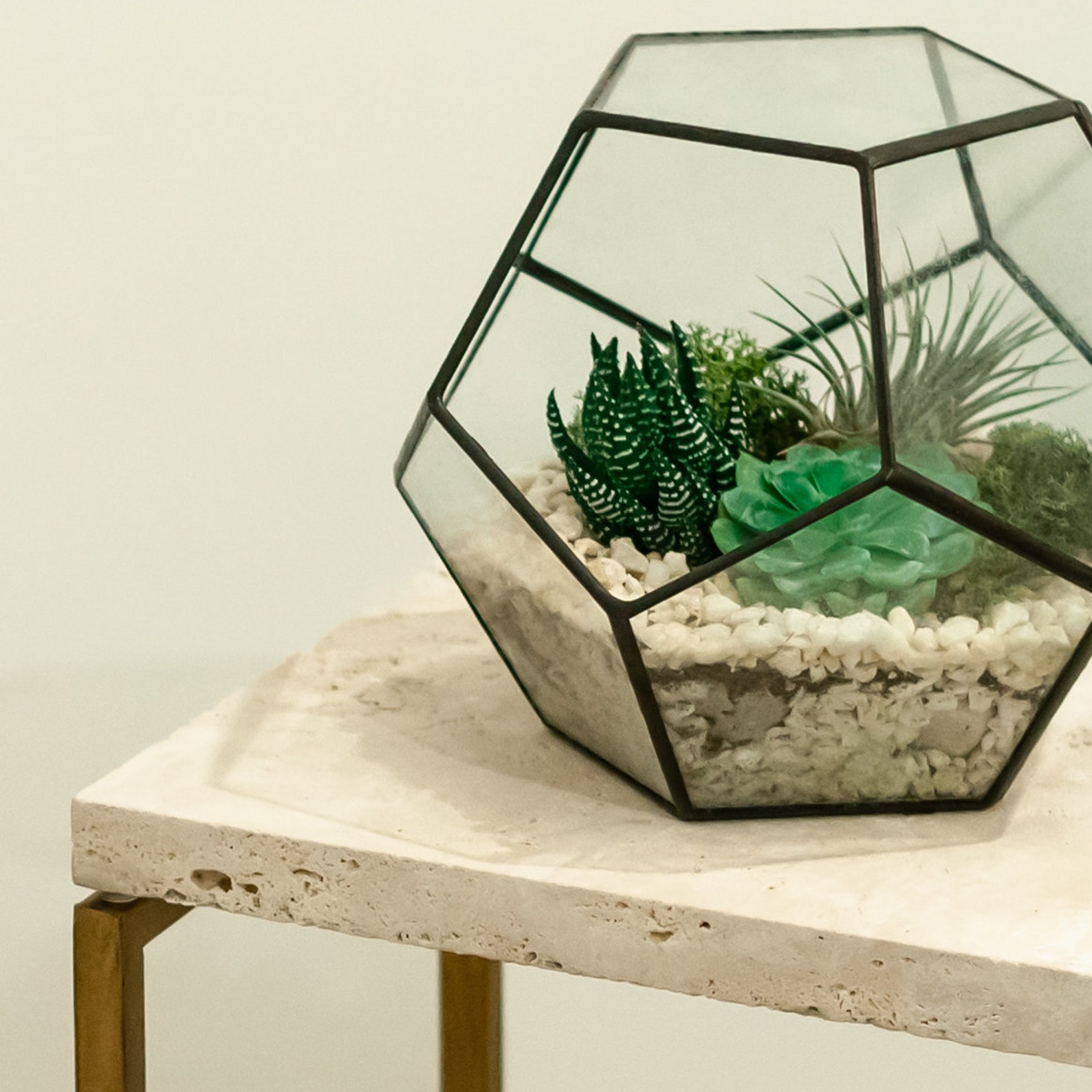 Travertine Stone Bedside Table Pair Etsy