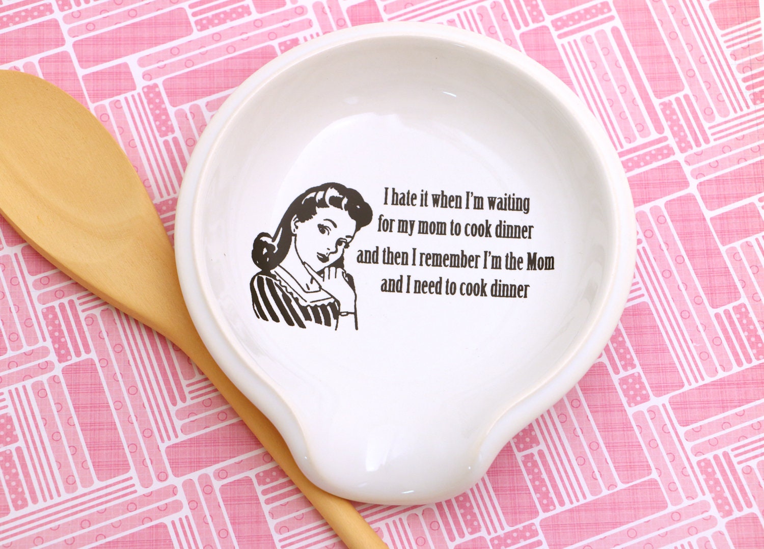 Totalee Gifts Fun Ceramic Spoon Rest - Great Foodie Gift Basket Item! You Will Eat It and Like It