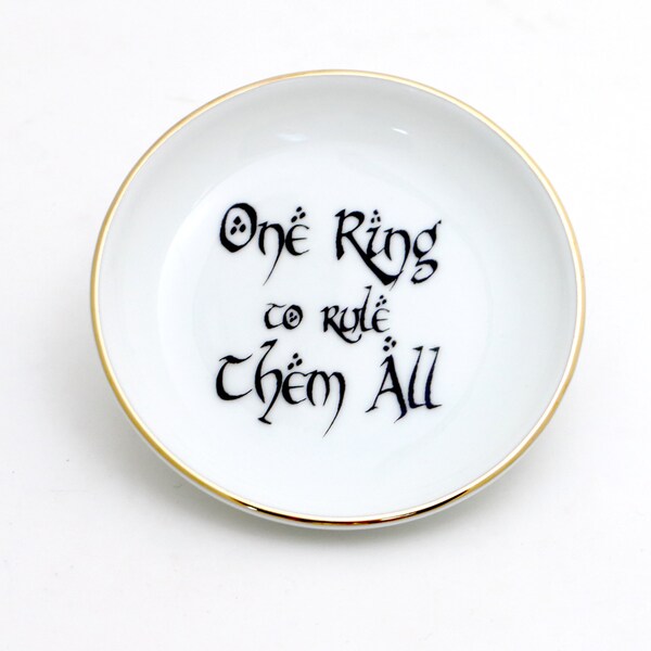 Lord of The Rings ring dish, ringholder, one ring to rule them all, gift for reader