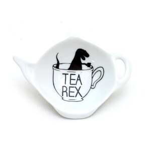 Tea Rex Teabag Holder: Handmade Porcelain Dinosaur Lover bild 5