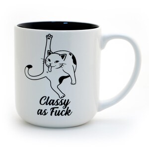 Mug chat drôle : AF chic, humour adulte, amoureux des chats image 4