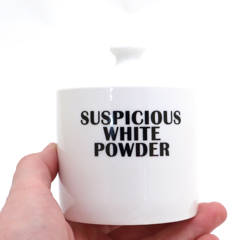 Suspicious White Powder sugar bowl, funny novelty gift image 4