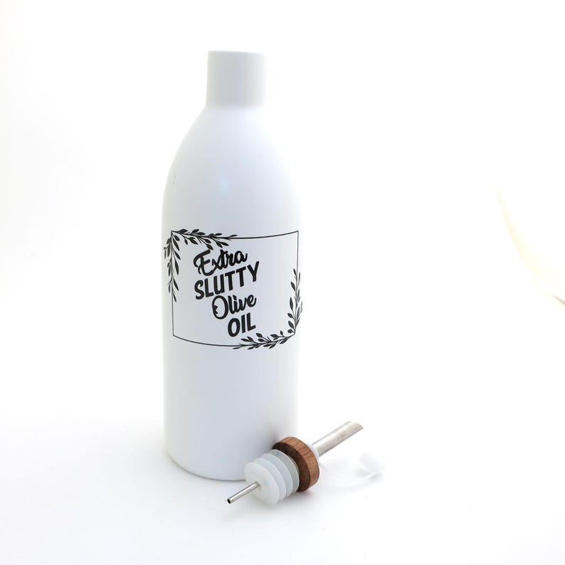 Extra Slutty Olive Oil dispenser, bottle cruet, ceramic image 5
