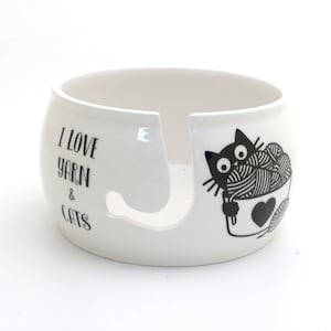 Cute Cat Bowl for Yarn, Trinkets, Candy, Jewelry, or Coins 