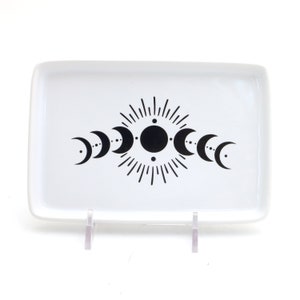 Phases of the Moon tray, lunar gift, celestial,  jewelry dish, gifts under 20