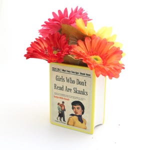 Ceramic Book Vase, Handmade Pencil Holder, For Reader image 11