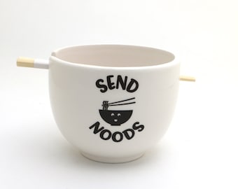 Send Noods chopsticks bowl, noodle bowl, novelty gift, graduation