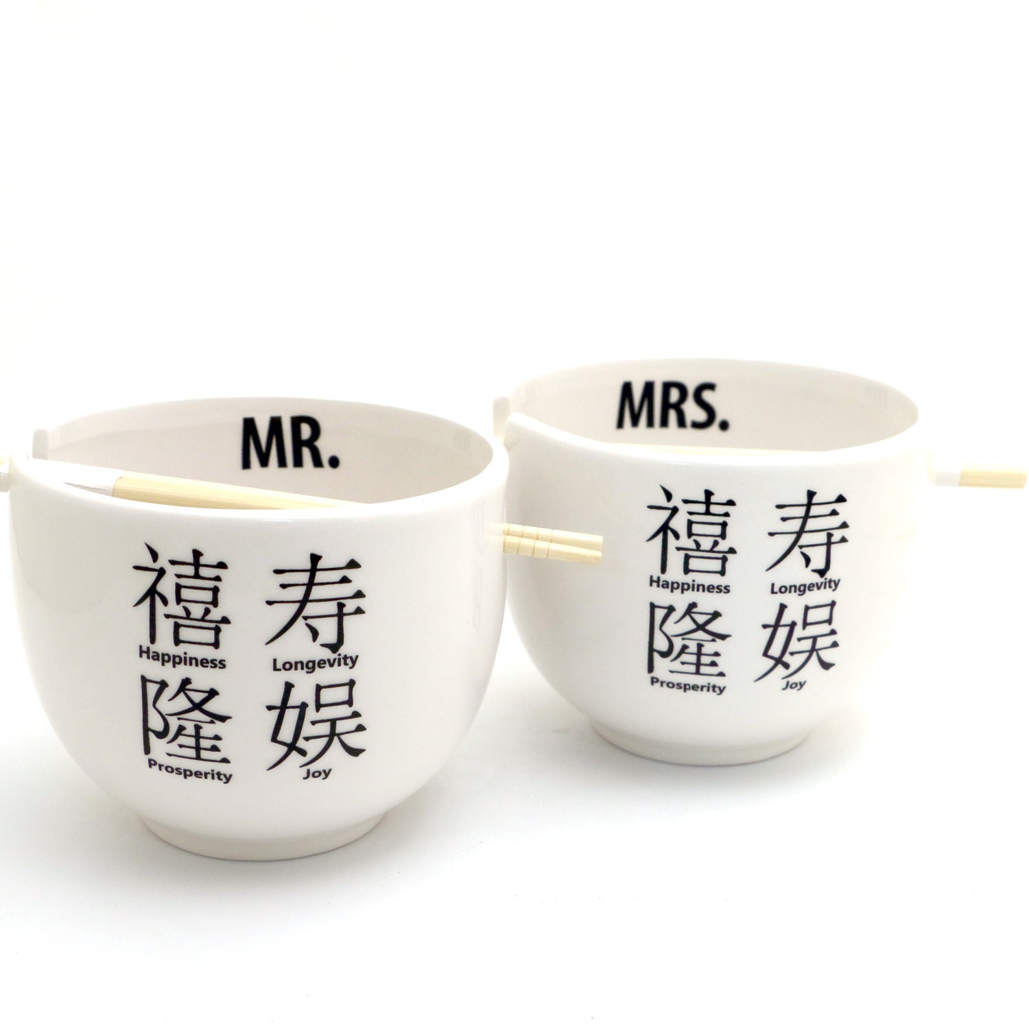 Mr and Mrs Noodle Bowl Set