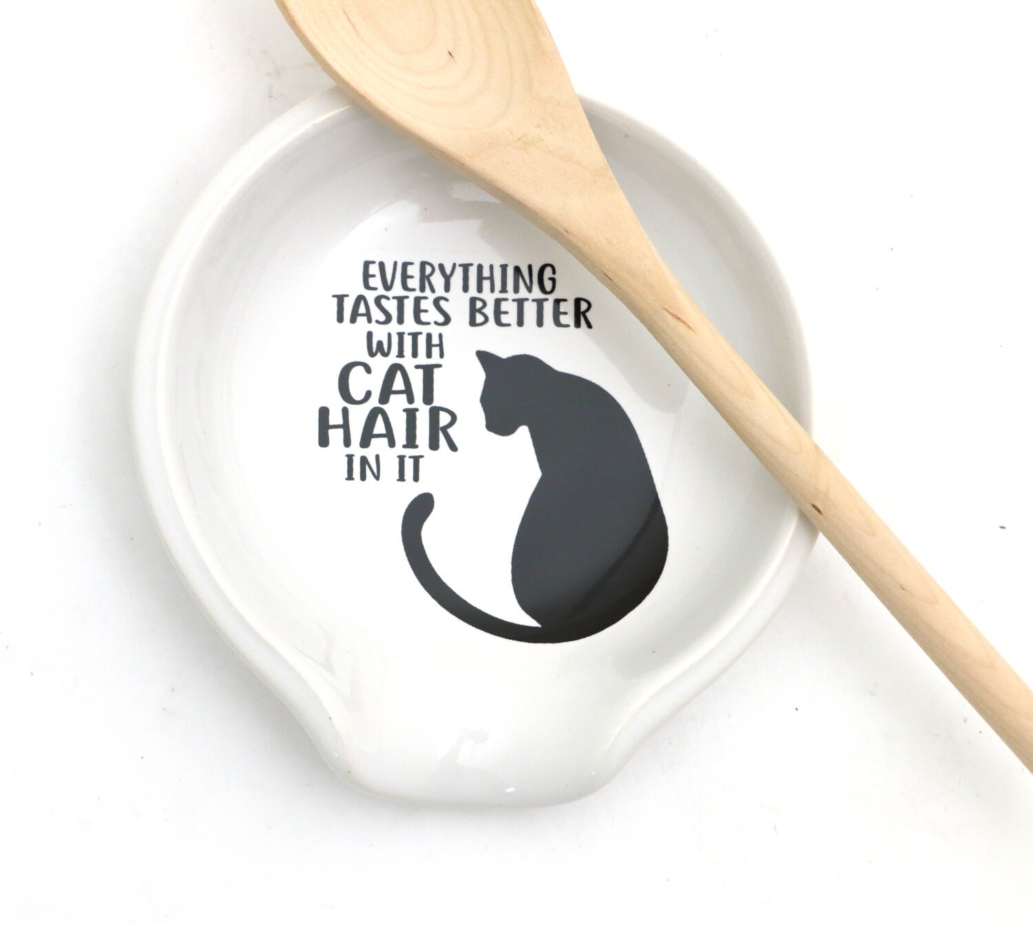 Cat Spoon Rest Everything Tastes Better With Cat Hair Funny Etsy
