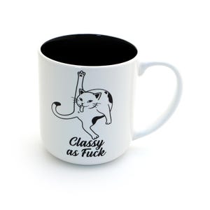 Mug chat drôle : AF chic, humour adulte, amoureux des chats image 3