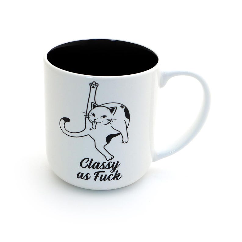 Mug chat drôle : AF chic, humour adulte, amoureux des chats image 3