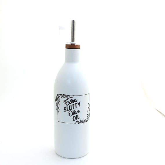 Extra Slutty Olive Oil dispenser, bottle cruet, ceramic