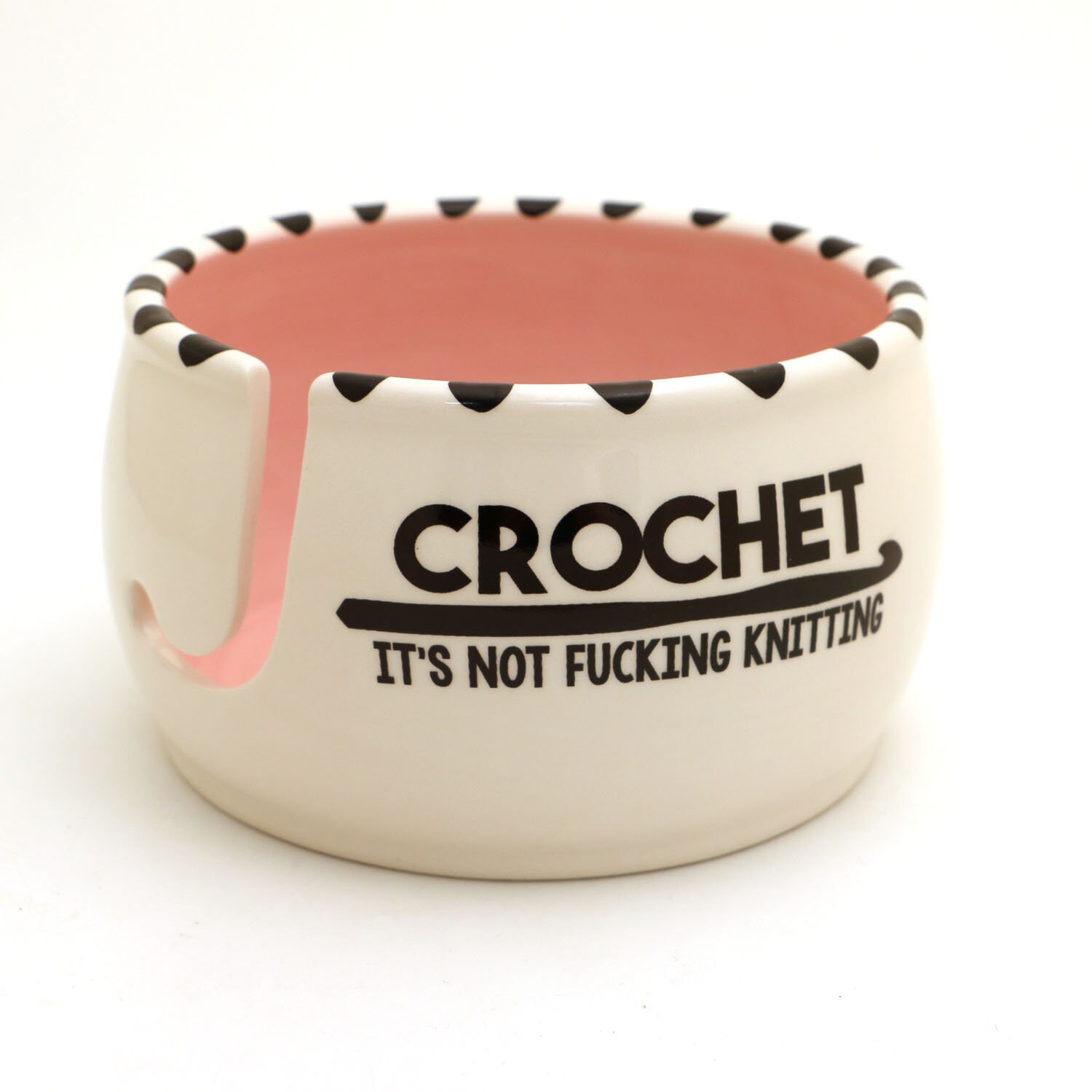 Crochet yarn bowl, mature language, not Fing knitting, funny yarn bowl