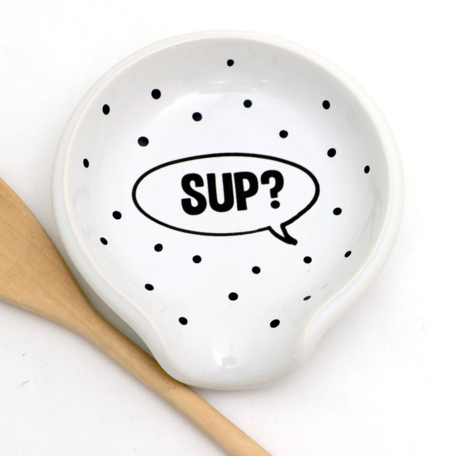 Ceramic Spoon Rest Sup Funny Gift Etsy