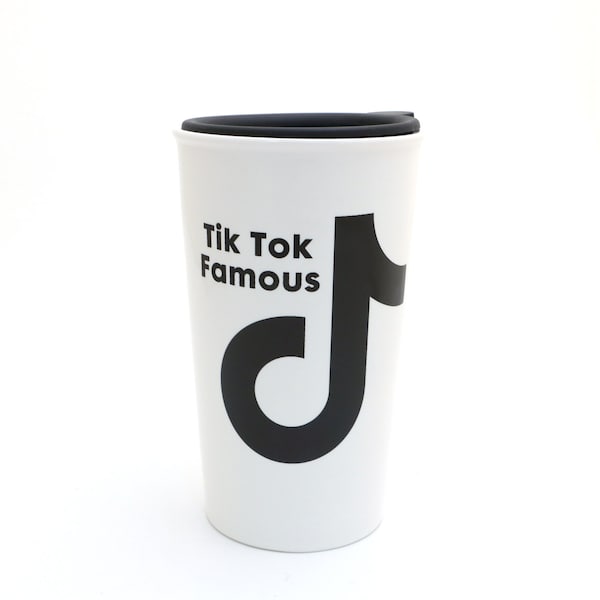 Tik Tok Famous travel mug, ceramic travel mug, influencer, viral, social media