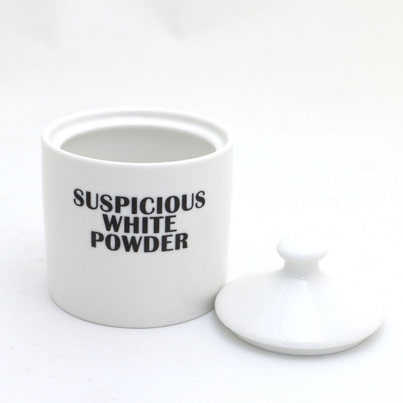 Suspicious White Powder sugar bowl, funny novelty gift image 2