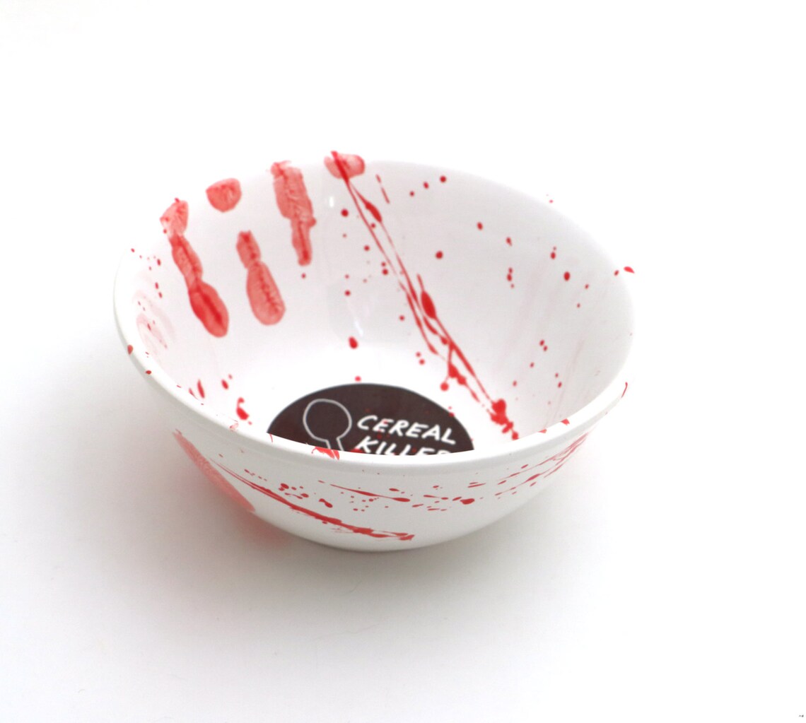 Cereal Killer Bowl Large Cereal Bowl Ceramic Blood Etsy