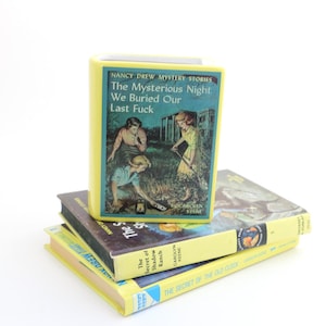 Nancy Drew Parody Book Vase: Handmade Ceramic Planter