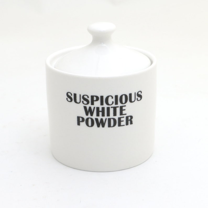 Suspicious White Powder sugar bowl, funny novelty gift image 5