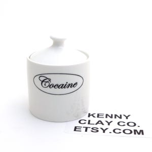 Vintage Bone China Cocaine Sugar Bowl, Funny Parody Gift